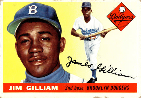 1955 Jim Gilliam Topps #5 Brooklyn Dodgers BV $120