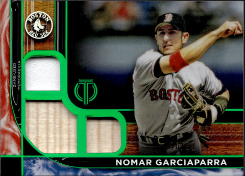 2022 Nomar Garciaparra Topps Tribute TRIPLE RELIC GREEN BAT JERSEY 90/99 Boston Red Sox #TTR-NG