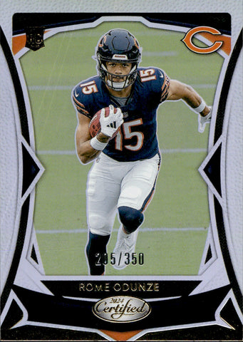 2024 Rome Odunze Panini Certified HOLO FOIL ROOKIE 205/350 RC #107 Chicago Bears