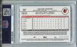 2024 Colton Cowser Topps Series 1 GREEN CRACKLE FOIL BOARD ROOKIE RC PSA 9 #257 Baltimore Orioles 0211