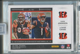 2021 Ja'Marr Chase Chad Johnson Panini One DUAL AUTO 32/49 AUTOGRAPH #151 Cincinnati Bengals