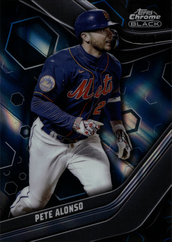 2023 Pete Alonso Topps Chrome Black BLUE REFRACTOR 09/75 #99 New York Mets