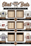 2022 Duke Snider Lance Berkman Fred McGriff Johnny Mize Larry Walker Dick Allen Leaf Lumber STAT BATS 6 WAY BAT 02/20 RELIC #SBA-07 Dodgers Astros Braves Cardinals Rockies Phillies