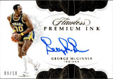 2018-19 George McGinnis Panini Flawless GOLD FOIL PREMIUM INK AUTO 09/10 AUTOGRAPH #PI-GMG Indiana Pacers