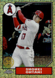 2022 Shohei Ohtani Topps Update 1987 CHROME SILVER PACK MOJO #T87C-1 Anaheim Angels