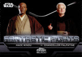 2023 Mace Windu vs Chancellor Palpatine Topps Chrome Black Star Wars FIGHTS #FF-8 Revenge of the Sith