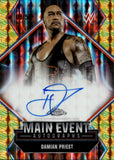 2025 Damian Priest Topps Chrome WWE MAIN EVENT GOLD GEOMETRIC REFRACTOR AUTO 09/50 AUTOGRAPH #MEA-DP Friday Night Smackdown