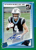 2025 Tetairoa McMillan Panini Donruss GREEN RATED ROOKIE AUTO AUTOGRAPH #314 Carolina Panthers