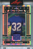 2025 O.J. Simpson Leaf Glory of the Game HOLO SILVER JERSEY 07/25 RELIC #GU-41 Buffalo Bills HOF