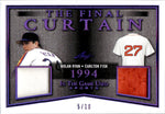 2019 Nolan Ryan Carlton Fisk Leaf In the Game Used PURPLE THE FINAL CURTAIN DUAL JERSEY 05/10 RELIC #TFC-07 Houston Astros Boston Red Sox HOF