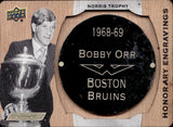 2023-24 Bobby Orr Upper Deck Engrained HONORARY ENGRAVINGS 099/100 #HE-NO69 Boston Bruins HOF