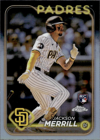 2024 Jackson Merrill Topps Chrome REFRACTOR ROOKIE RC #207 San Diego Padres