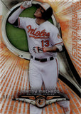2018 Manny Machado Topps High Tek PYROTEKNICS ORANGE 03/25 #PYT-MM Baltimore Orioles