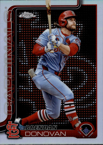 2025 Brendan Donovan Topps Chrome LIGHTBOARD LOGO REFRACTOR St. Louis Cardinals #233