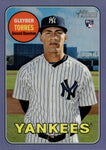 2018 Gleyber Torres Topps Heritage High Number HOT BOX CHROME PURPLE REFRACTOR ROOKIE RC #THC-603 New York Yankees