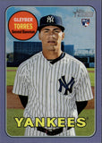 2018 Gleyber Torres Topps Heritage High Number HOT BOX CHROME PURPLE REFRACTOR ROOKIE RC #THC-603 New York Yankees