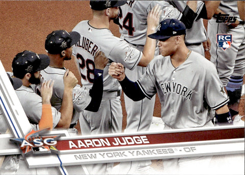 2017 Aaron Judge Topps Update Series SP GREETING TEAMMATES VARIATION #US166 New York Yankees