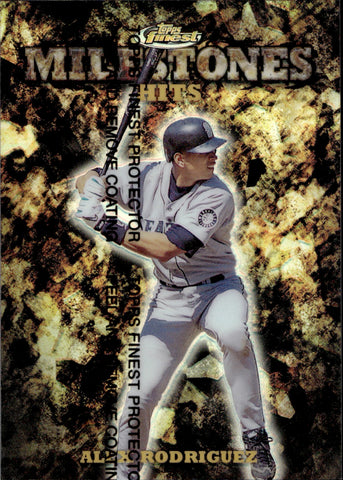 1999 Alex Rodriguez Topps Finest MILESTONE REFRACTOR  1957/3000 #M8 Seattle Mariners