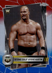 2025 "Stone Cold" Steve Austin Topps Chrome WWE RED WHITE AND BLUE REFRACTOR 16/85 #6 WWE Legend