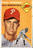 1954 Paul Penson Topps ROOKIE RC #236 Philadelphia Phillies BV $50