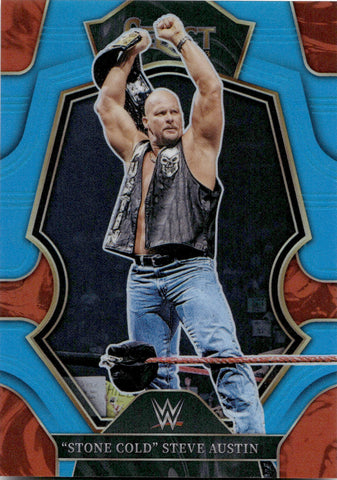 2023 "Stone Cold" Steve Austin Panini Select WWE LIGHT BLUE PREMIER LEVEL 198/199 #128 WWE Legend