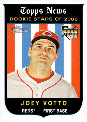 2008 Joey Votto Topps Heritage ROOKIE RC #146 Cincinnati Reds