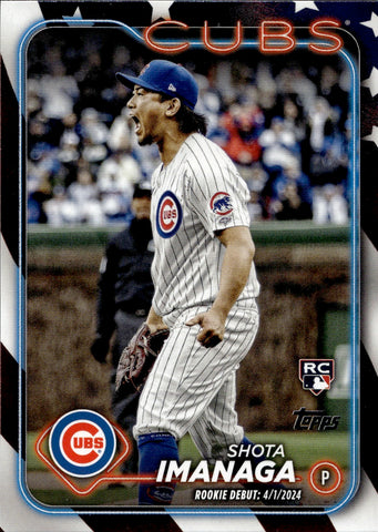 2024 Shota Imanaga Topps Update INDEPENDENCE DAY ROOKIE 67/76 RC #US281 Chicago Cubs