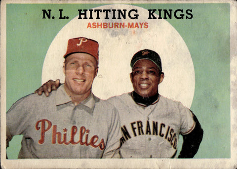 1959 Willie Mays Ashburn Topps Giants Phillies #317 BV$100