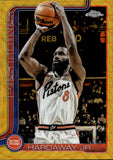 2025-26 TIm Hardaway Jr. Topps Chrome GOLD WAVE REFRACTOR 13/50 #7 Detroit Pistons