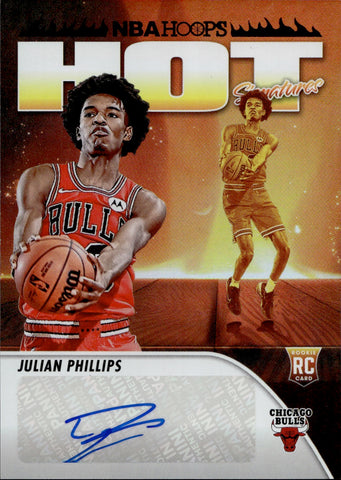 2023-24 Julian Phillips Panini Hoops HOT SIGNATURES ROOKIE AUTO Chicago Bulls #HSR-JL