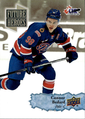 2022-23 Connor Bedard Upper Deck CHL FUTURE HEROES ROOKIE RC #FH-1 Chicago Blackhawks