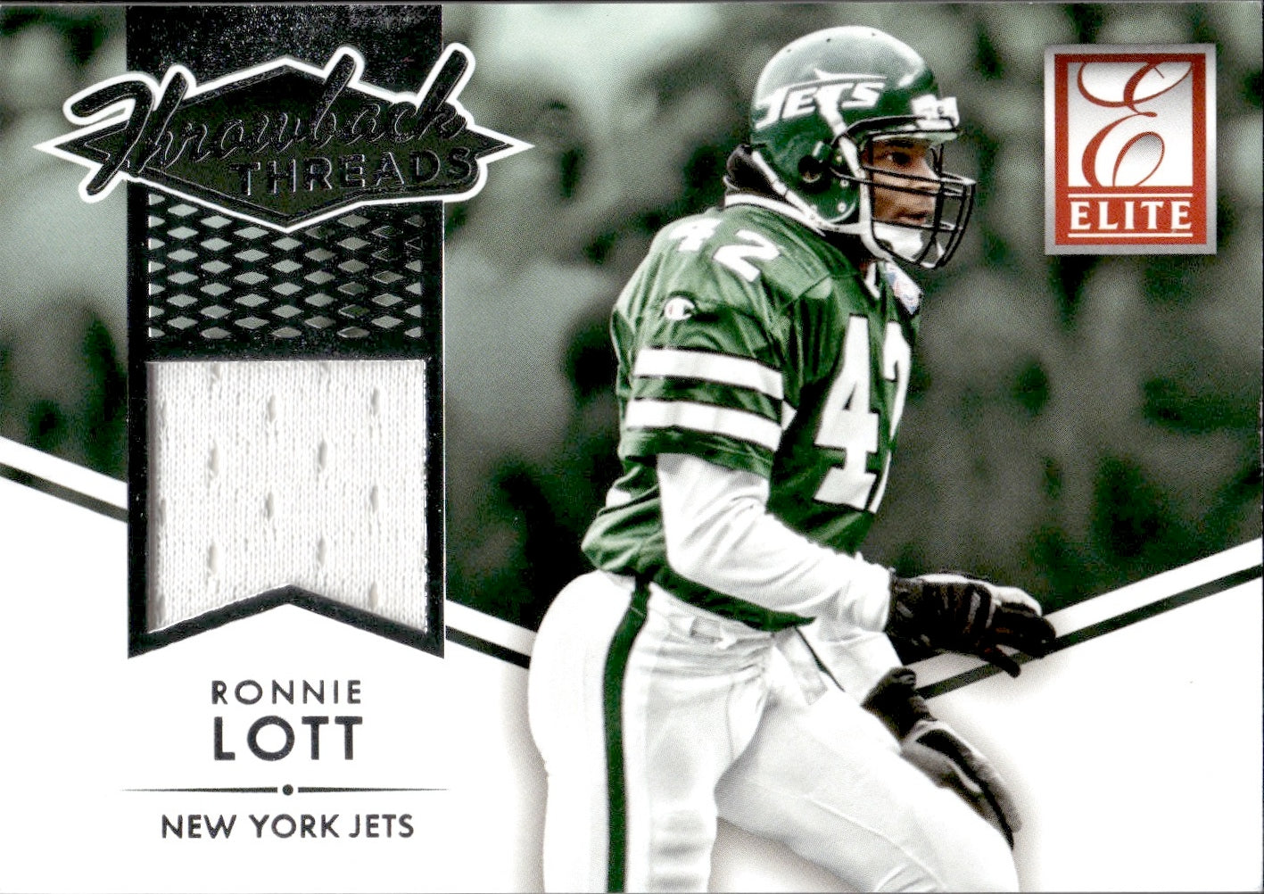2015 Ronnie Lott Donruss Elite THROWBACK THREADS JERSEY RELIC #TT-RL N