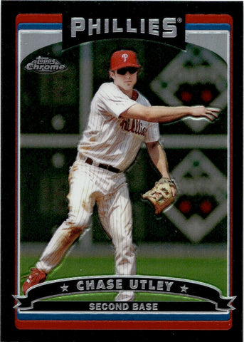 2006 Chase Utley Topps Chrome BLACK REFRACTOR 023/549 #171 Philadelphia Phillies