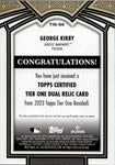 2023 George Kirby Topps Tier One DUAL RELIC JERSEY PATCH 23/25 Seattle Mariners #T1R-GK