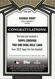 2023 George Kirby Topps Tier One DUAL RELIC JERSEY PATCH 23/25 Seattle Mariners #T1R-GK