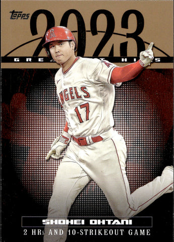 2024 Shohei Ohtani Topps Series 1 GOLD 2023 GREATEST HITS 23/75 #23GH-13 Anaheim Angels