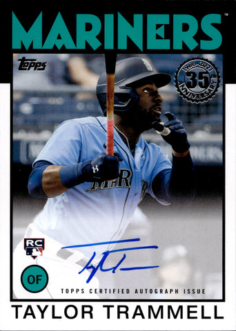 2021 Taylor Trammell Topps ROOKIE 1986 DESIGN AUTO AUTOGRAPH RC #86A-TT Seattle Mariners