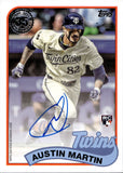 2024 Austin Martin Topps 1989 DESIGN ROOKIE AUTO AUTOGRAPH #89AU-AUM Minnesota Twins