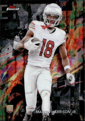 2024 Marvin Harrison Jr. Topps Finest BLACK GEOMETRIC REFRACTOR ROOKIE 01/25 #89 Arizona Cardinals