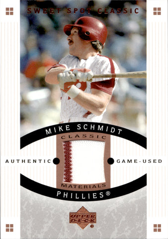 2005 Mike Schmidt Upper Deck Sweet Spot Classic MATERIALS JERSEY RELIC #CM-MS Philadelphia Phillies