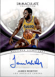 2016-17 James Worthy Panini Immaculate HERALDED SIGNATURES AUTO 13/99 AUTOGRAPH #HS-JWO Los Angeles Lakers HOF