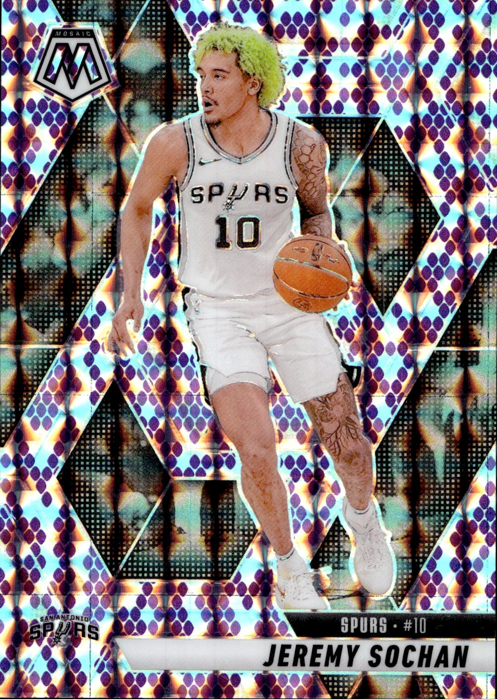 その他 JEREMY SOCHAN SPURS PRIZM AUTO PSA10 Jeremy Sochan 2023 Prizm Blockchain Pink Lazer Rookie Logo Patch