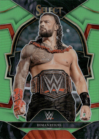 2023 Roman Reigns Panini Select WWE NEON GREEN CONCOURSE LEVEL 25/75 #44 Friday Night Smackdown