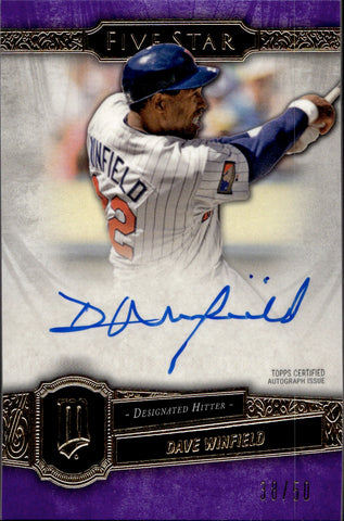 2021 Dave Winfield Topps Five Star PURPLE AUTO 38/50 AUTOGRAPH #FSA-DW Minnesota Twins HOF