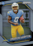 2025 Omarion Hampton Panini Prizm HOLO SILVER ROOKIE RC #355 Los Angeles Chargers