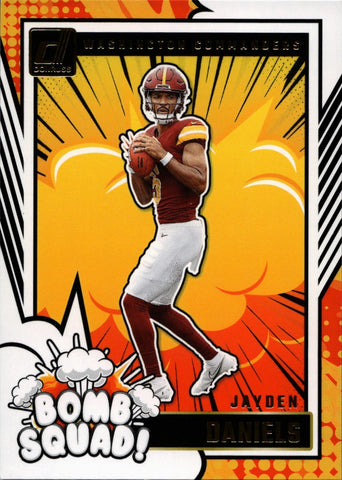 2024 Jayden Daniels Panini Donruss BOMB SQUAD ROOKIE RC #29 Washington Commanders