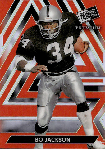 2024 Bo Jackson Leaf National Convention Press Pass Premium RED 3/5 #PPB-7 Oakland Raiders