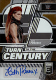 2023 Beth Phoenix Donruss Elite WWE GOLD TURN OF THE CENTURY AUTO 02/10 AUTOGRAPH #TC-BPH WWE HOF