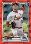 2020 Zack Thompson Bowman Chrome PROSPECTS RED ICE SP 10/15 #BCP6 St. Louis Cardinals