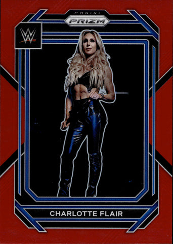 2023 Charlotte Flair Panini Prizm WWE RED 174/299 #123 Friday Night Smackdown